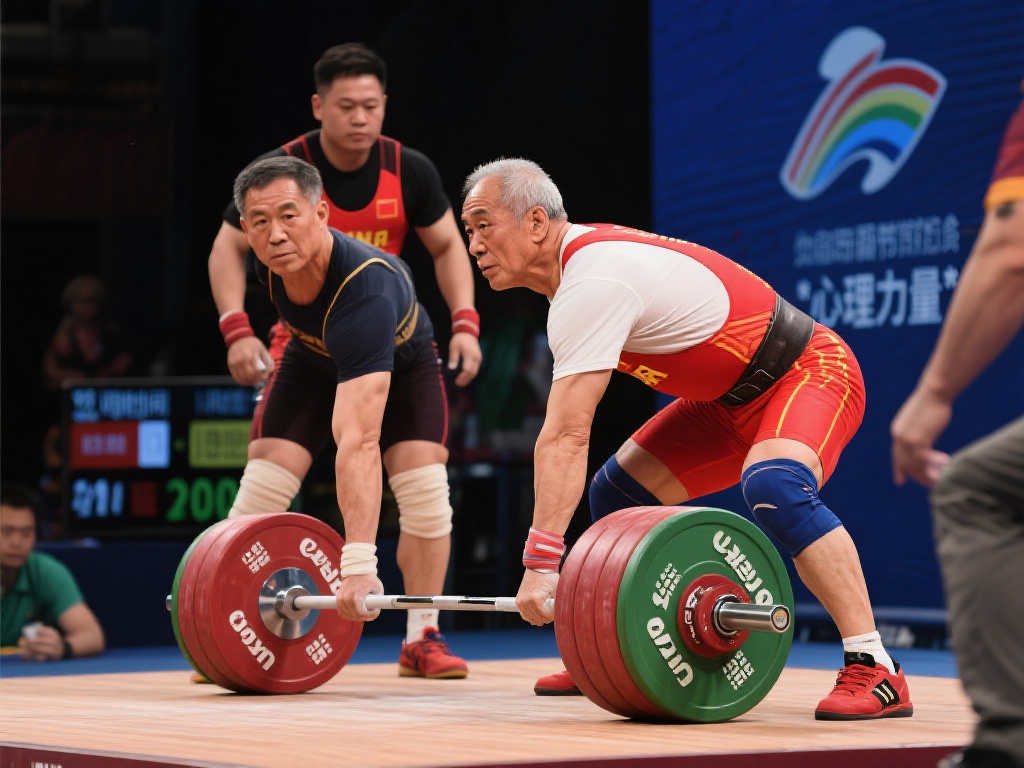 B组出场举重老将再现传奇力量 老将的心理优势:举重不仅是力量较量
举